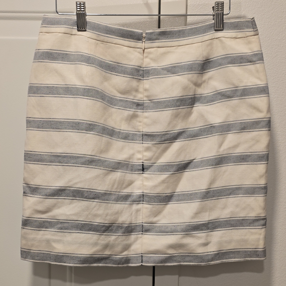 J.Crew Striped Mini Skirt Size 6 | Classic Neutral | Workwear